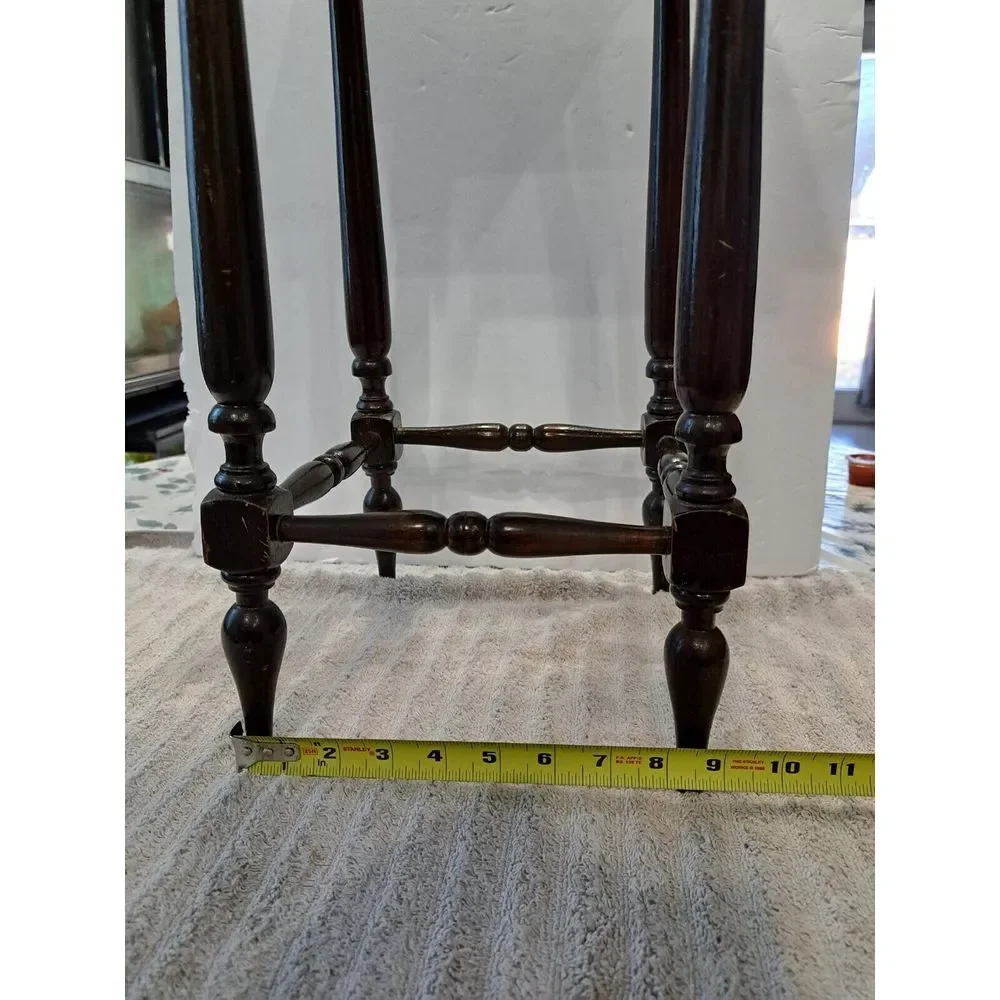 Antique 20th Century‎ Leather Wrapped Hand Tooled Peruvian Accent Nesting Table